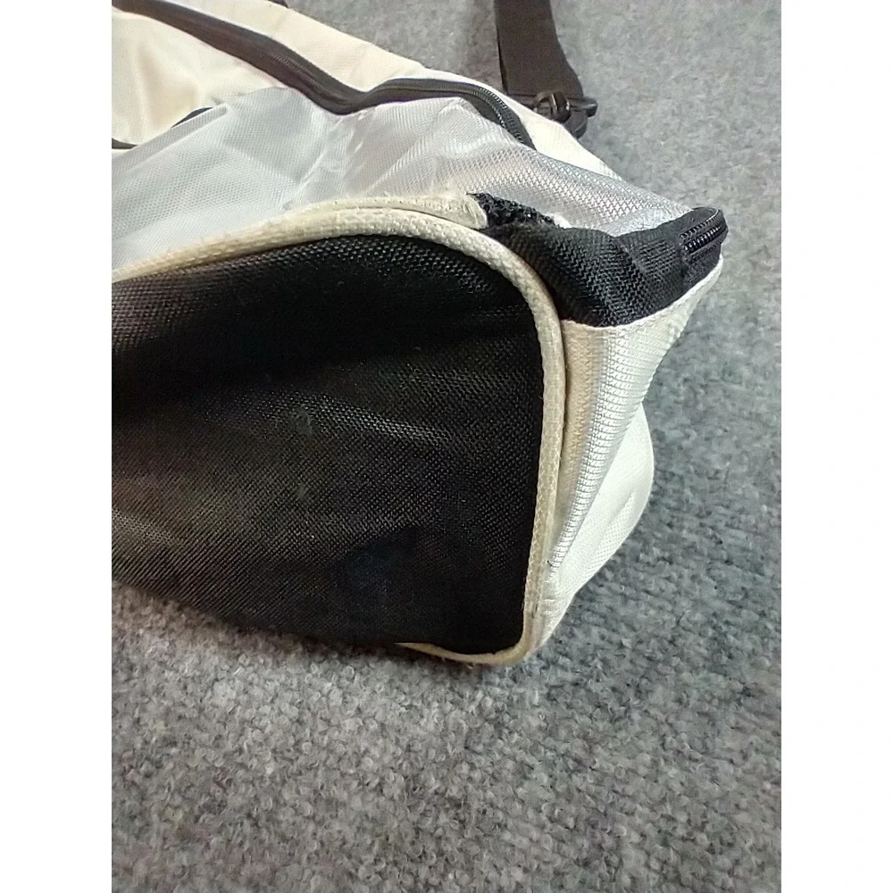Adidas Barricade Tour Tennis Bag Large Silver Black 3-Stripe Racket Bag